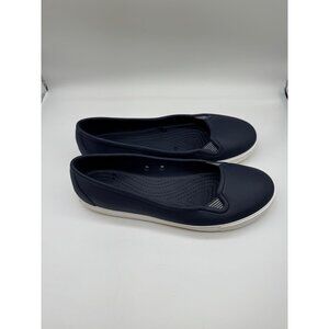 Crocs Citilane Platform 202923 Women 11 Navy Slip on Flat Sole Comfort Loafers